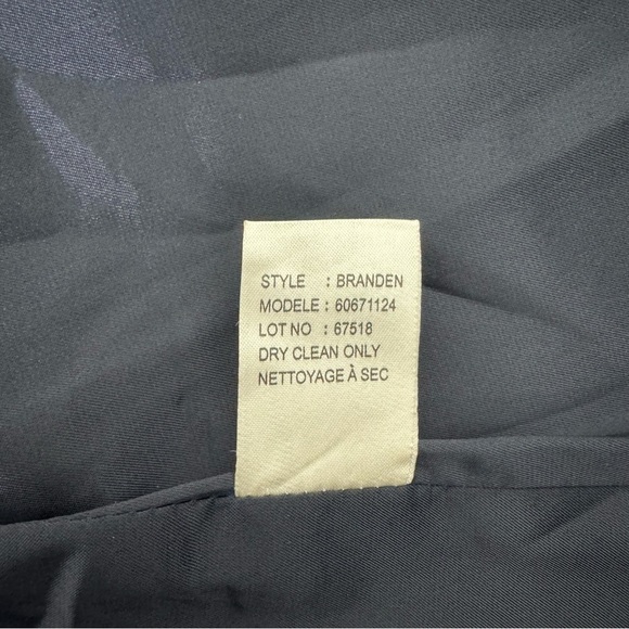 Theory Women Wool Black with Blue Stripes Suit Blazer Jacket 4 Academia Office - Picture 5 of 11